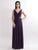 Fhion A Line V Neck Long Bridesmaid Dress With Open Back F