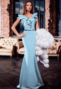 Elegant Ruffles Mermaid Evening Dress