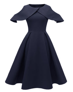 A-line Pleated Vintage Dress