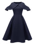 A-line Pleated Vintage Dress