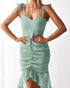 Straps Knot Ruched Mermaid Party Dress