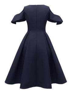 A-line Pleated Vintage Dress