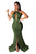 Sexy Open Chest Mermaid Slit Evening Dress