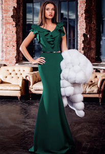 Elegant Ruffles Mermaid Evening Dress