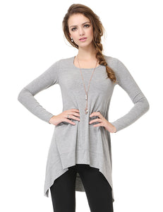 Simple Fhion Round Neck Long Sleeve T-shirt