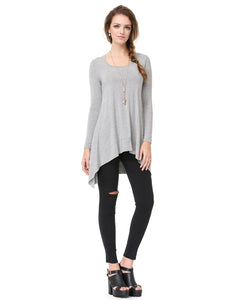 Simple Fhion Round Neck Long Sleeve T-shirt