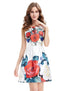 Printed Flora Round Neck Dress