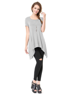 Simple Fhion Round Neck Short Sleeve T-shirt