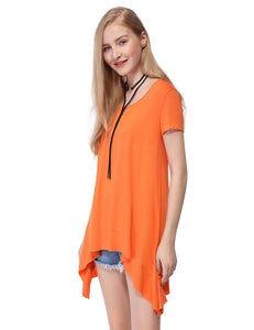 Simple Fhion Round Neck Short Sleeve T-shirt