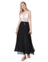 New  Tulle Chiffon Split Skirts High Waist Pleated