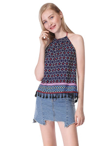 Simple Fhion Halter  Sleeveless Short Top