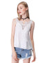 Simple Fhion Sleeveless Lace Short Top