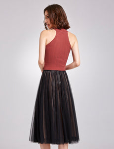 Mesh Perspective Comfy Skirt