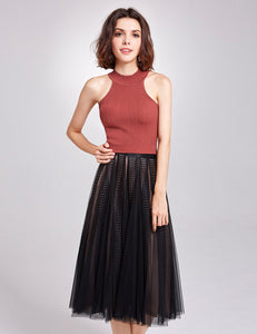 Mesh Perspective Comfy Skirt