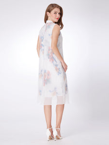 Fhion Flower Printed Cocktail Dresses