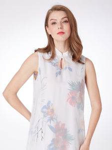 Fhion Flower Printed Cocktail Dresses