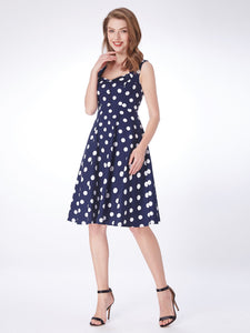 Vintage Polka Dot Sleeveless  Dresses