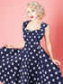 Vintage Polka Dot Sleeveless  Dresses