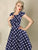 Vintage Polka Dot Short Sleeve  Dresses