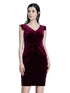 Fhion Velvet Vneck Cocktail Dresses Wear to Work