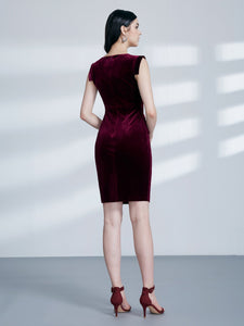 Fhion Velvet Vneck Cocktail Dresses Wear to Work