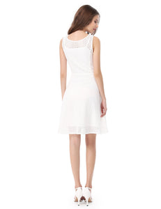 Simple Fhion Round Neck Sleeveless Cual Dress