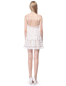 Simple Lace Short Casual Dress