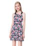 Simple Sleeveless Floral Printed Short Cual Dress