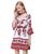 Flared Sleeve Short Printed Dress