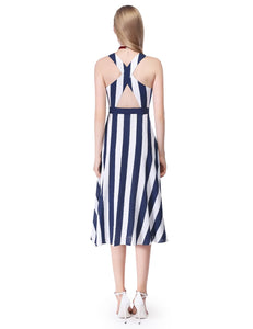 Simple Fhion Striped Cual Dress