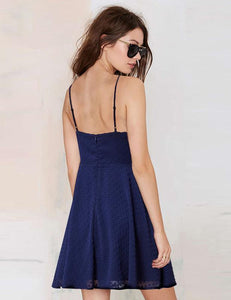 Sexy Spaghetti Straps Sleeveless Short Chiffon Cual Dress