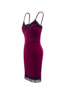 Sexy V-Neck Short Velvet Cual Dress