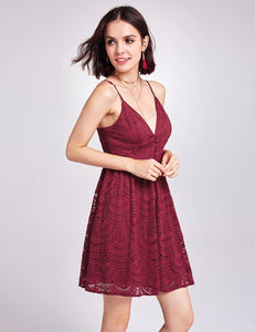 Sleeveless Lace Babydoll Dress