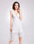 V Neck Lace Cual Party Dress