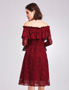 Off Shoulder Lace Party Dress