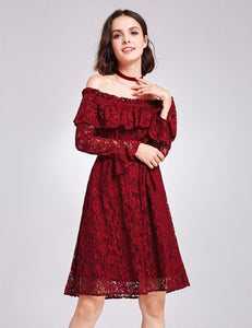 Off Shoulder Lace Party Dress