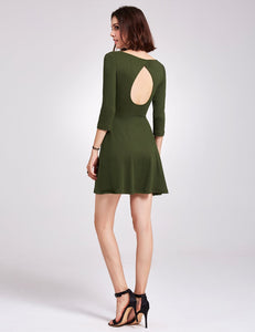 Long Sleeve Cual Knit Dress