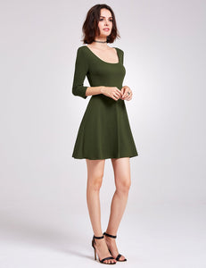 Long Sleeve Cual Knit Dress