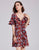 Printed One-piece Ruffles Dress