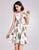 Adjtable Spaghetti A Line Hollow Out Sleeveless Printed Cual Dresses