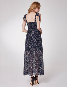 Romantic Flora Printed A Line Cual Dresses