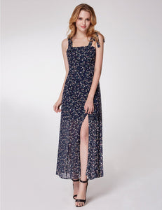 Romantic Flora Printed A Line Cual Dresses