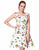 Floral Print Unadjtable Straps U Neck Short Prom Dress