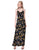 V-Neck Sleeveness Floral Printed Cual Dress