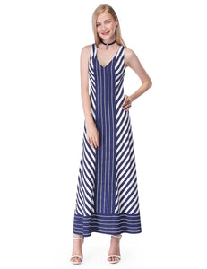 Simple Fhion Striped Cual Dress