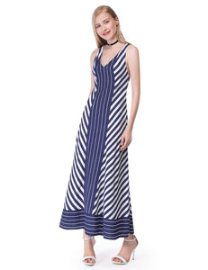 Simple Fhion Striped Cual Dress