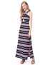 Striped Printed Sleeveless National Trend Cual Dress