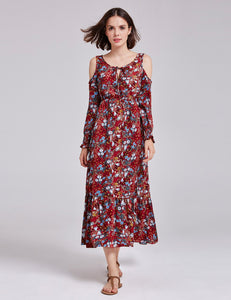 Off Shoulder Maxi Casual Dress