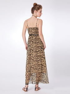 Sexy Spaghetti Straps Leopard Printed Summer Dresses