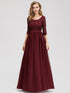 Long Lace  Sleeve  Formal Evening Party Dresses